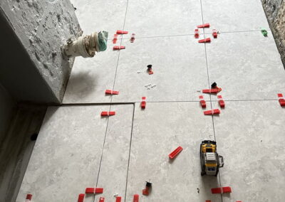 bathroom tiling job in progress Hurstville